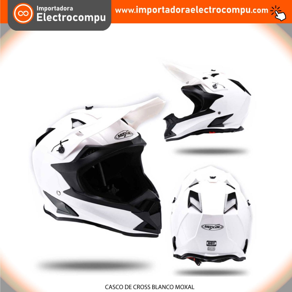 CASCO DE CROSS BLANCO MOXAL