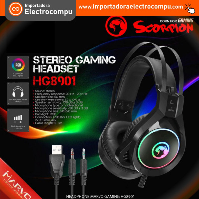 HEADPHONE MARVO GAMING HG8901