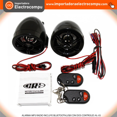 ALARMA MP3 RADIO INCLUYE BLUETOOTH,USB CON DOS CONTROLES AL-05