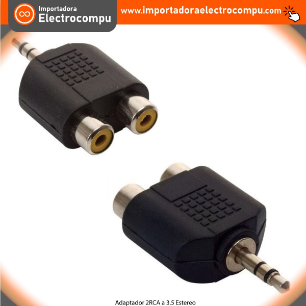 Adaptador 2RCA a 3.5 Estereo