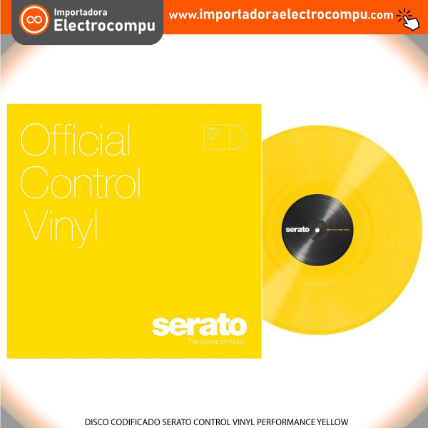 DISCO CODIFICADO SERATO CONTROL VINYL PERFORMANCE YELLOW