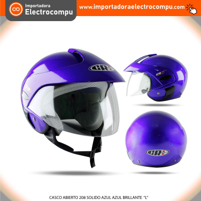 CASCO ABIERTO 208 SOLIDO AZUL BRILLANTE “XL”