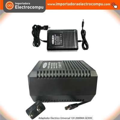 Adaptador Electrico Universal 12V 2000MA GEXXIC