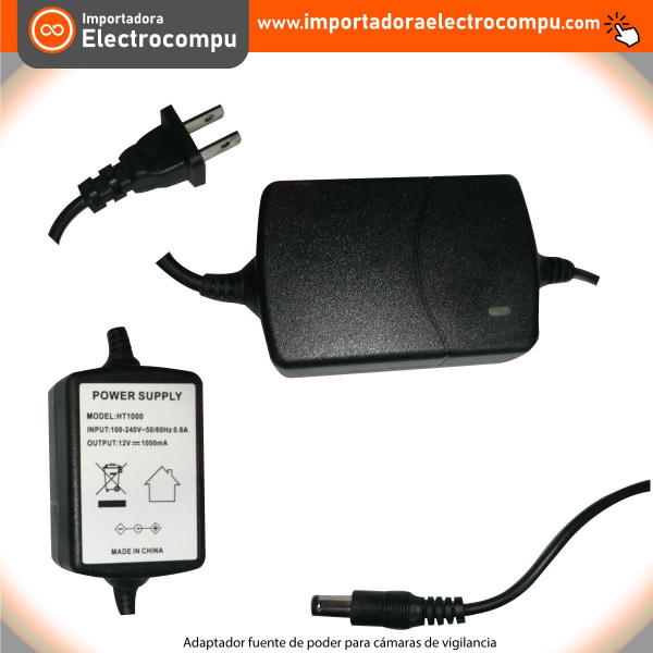 Adaptador fuente de poder para cámaras de vigilancia