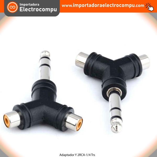 Adaptador Y 2RCA 1/4 Trs