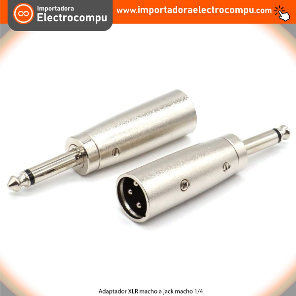 Adaptador XLR macho a jack macho 1/4