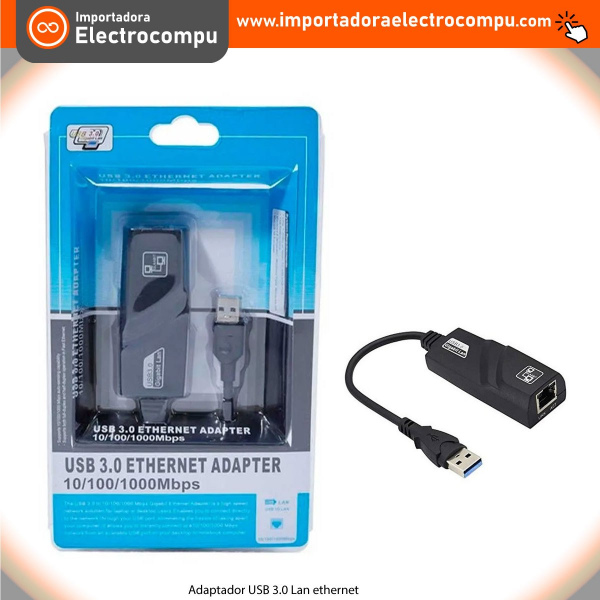 Adaptador USB 3.0 Lan ethernet