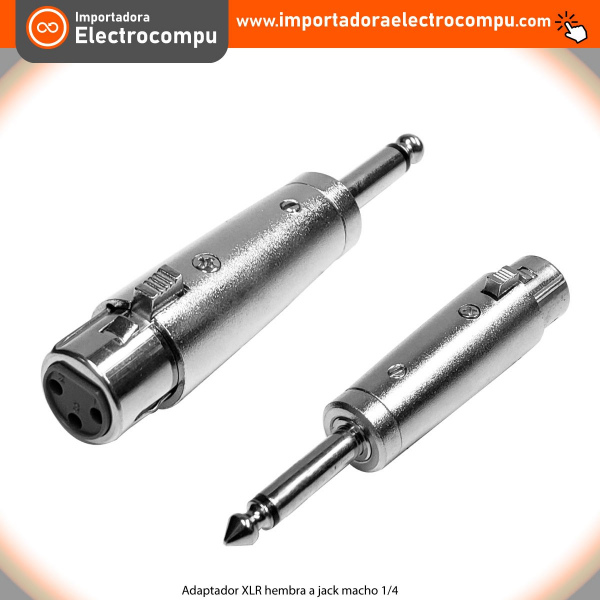 Adaptador XLR hembra a jack macho 1/4